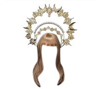 Flower Crown Hair Hoop Vintage Pageant Hair Accessories For Wedding Headband Bridal Photo Props Pearls Headpiece Headband
