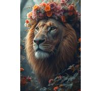 Flower Crown Lion Journal: A Whimsical Woodland Animal Big Cat Nature Notebook with Lined Pages for Creative Writing Gifts, Cottagecore Lovers, Gratitude Journaling, and Cozy Slow Living Reflection
