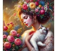 Flower Crown Woman 200 Piece Jigsaw Puzzles for Adults and Kids, Impossible Puzzle, Jigsaws 200 pieces for adults Gifts, Difficult jigsaw puzzles for The Whole Family