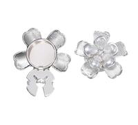 Flower Cuff Link - Clip on Elegant Jewelry - Pearl Flower Shirt Button Covers,for Wedding Birthday Party Tuxedo Clothing Dress Suit