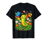 Flower Cute Caterpillar Costume Garden Floral Bug Lover Kid T-Shirt