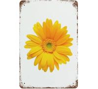 Flower Daisy Floral Vintage Metal Aluminum Tin Sign Door Signs Exterior Home Cave Garage bar Country Poster Club Wall Plaque Decoration Retro Aluminum Sign 8x12 Inch