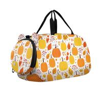 Flower Daisy Yellow Leaves Yellow Fall Kids Travel Duffel Bag for Boys Girls Overnight Weekend Tote Bag with Shoes Compartment for Beach Swim Trip