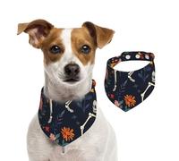 Flower Dance Skeleton Man Dog Bandana Cat Bandana 1PC Dog Accessories for Small Dogs