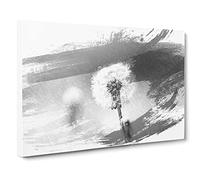 Flower Dandelion in the Rain Vol.1 V1 Canvas Print | Gallery Wrapped 30mm Frame Wall Art | 20x14 inches | Ready to Hang | Modern Floral Picture | Living Room Bedroom Lounge Office