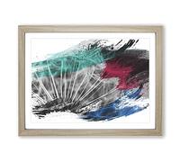 Flower Dandelion Seeds 2 V2 Modern Framed Print | A2 Oak Framed Wall Art | Ready to Hang | Modern Floral Picture | Living Room Bedroom Lounge Office