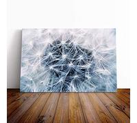 Flower Dandelion Seeds Canvas Print | Gallery Wrapped 30mm Frame Wall Art | 20x14 inches | Ready to Hang | Modern Floral Picture | Living Room Bedroom Lounge Office