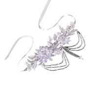 Flower Decal Patch 2pc Lace Floral Decorative Patch for DIY Clothing Embellishment, Home Decoration, Tassel Bead Embroidery Applique for Sewing(Off-White Ribbon)