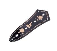Flower Decoration Black 4 Holes Control Plate Compatible For Jazz Guitar Parts Guitar Instrument Accessories