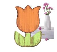 Flower Decorations - Wood Flowers - Wood Decoration - Spring Centerpieces For Tables - Vintage Floral Tiered Tray Decor For Spring Mantle, Farmhouse Table, Desktop, Shower, School, Easter & Seasonal