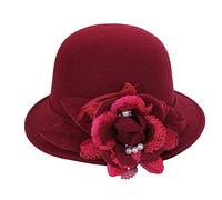Flower Derby Hat For Woman Teenagers Halloween Carnivals Felt Derby Hat Spring Sunproof With Feather Decors Bucket Hats For Teens Bucket Hats Men Teens Girls Aesthetic Outdoor