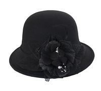 Flower Derby Hat For Woman Teenagers Halloween Carnivals Felt Derby Hat Spring Sunproof With Feather Decors Bucket Hats For Teens Bucket Hats Men Teens Girls Aesthetic Outdoor