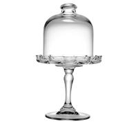 (Flower Design) Pasabahce Dish Platter Cake Stand Dish Glass Dome