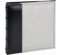 Flower Design Photo Album with Black Pages - Easy to Fill Slip in Method & Book Bound Fotoalbum | Store 100 & 200 Pictures in a Beautiful Photograph Album