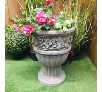 Flower design Stone cast Garden Vase