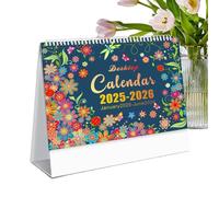 Flower Desk Calendar - Floral Desk Calendar January 2025, 18 Month Calendar | Desk Calendar with Flowers, Wall Calendar June 2026, from January 2025 to June 2026, Planner Calendar for Home School