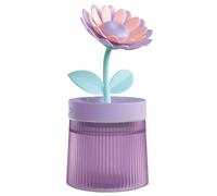 Flower Desktop Humidifier with Night Light,260ml Office Mini Personal Humidifier,Portable Cute Decorative Humidifiers,Small Humidifiers for Bedroom Nightstand,Home,Travel-USBPowered (Sunflower/Purple)