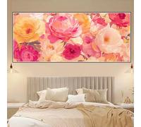 Flower Diamond Art for Adults Kids Peony Large Diamond Painting Kit for Beginners, 5D DIY Full Round Drill Embroidery Cross Stitch Crystal Art Mosaic Kits for Adults, Home Wall Decor 20x59inch Z-S779