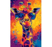 Flower Diamond Art Giraffe Diamond Painting Kit, 5D Full Drill Crystal Art Kits, DIY Cross Stitch Gem Arts Crafts Dimond Painting Embroidery Kit, Crafts for Adults, for Home Wall Decor 30x60cm Q-915