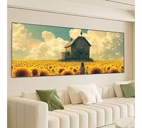 Flower Diamond Art Kits Adults, 200x100cm Farm Large Diamond Painting Kit with Square Diamonds, Full DIY Gem Art Crystal Cross Stitch Embroidery Kit Crafts for Adults, Home Room Decor, Gifts 0R-227