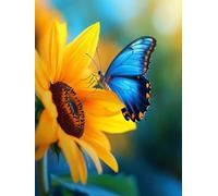 Flower Diamond Art Kits Adults, 5D Butterfly Diamond Painting, DIY Full Drill Crystal Art Embroidery Kit for Beginners, Gem Arts and Crafts for Adults for Home Decor, Hobbies for Women 20x30cm 0Y-263