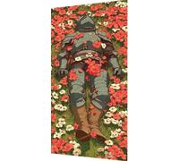 Flower Diamond Art Kits Adults, 5D Diamond Painting Warrior Crystal Art Kits for Adults, DIY Round Rhinestone Gem Embroidery Paintings Crafts Beginners, Room Decor, Gifts for Women 70x140cm bt3-t17