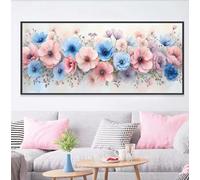 Flower Diamond Art Kits Adults, 5D Large Diamond Painting Kits for Adults Abstract, Full Drill Cross Stitch Embroidery Pictures Arts Paint by Number, Gifts Giving and Stress Relief 70 x 140 cm C-5454