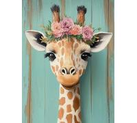 Flower Diamond Art Kits Adults, 5D Square Full Drill Diamond Painting Deer for Beginners, DIY Crystal Art Rhinestone Creations Crafts, Embroidery Canvas Painting for Home Wall Decor 40x50cm LH-765