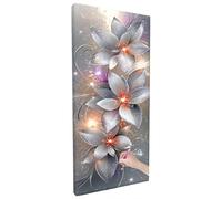 Flower Diamond Art Kits Adults, Abstract Diamond Painting Kit with Square Full Drill, 5D DIY Crystal Art, Cross Stitch Painting Set for Christmas Gifts, Autumn Decorations, Room Decor 250x100cm B-96