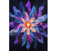 Flower Diamond Art Kits Adults, Color 5D DIY Round Diamond Painting Kits for Kids, Full Drill Gem Art for Beginners, Perfect for Home Wall Decoration, Relaxation Activity & Unique Gifts 40x55cm f-184
