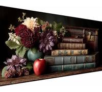 Flower Diamond Art Kits Adults, Diamond Painting Book Crystal Art Kits for Kids Beginners, 5D Full Drill Square Gem Dots Rhinestone Embroidery Paintings Crafts, Hobbies for Women 50x100cm uj6-15j