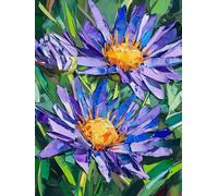 Flower Diamond Art Kits Adults, Diamond Painting Landscape Crystal Art Kits for Adults Kids DIY 5D Square Full Drill Gem Dots Embroidery Paintings Crafts Picture for Room Decor Gifts 35x50cm 2t-15S
