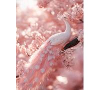 Flower Diamond Art Kits Adults, Diamond Painting Peacock Crystal Art Kits for Kids Beginners, 5D Full Drill Round Gem Dots Embroidery Paintings Crafts Picture, Hobbies for Adults Women 30x40cm 8o-56R