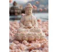 Flower Diamond Art Kits Adults, Diamond Painting Zen Crystal Art Kits for Kids, 5D Full Drill Round Gem Dots Rhinestone Embroidery Paintings Crafts Picture, Hobbies for Adults Women 50x70cm 8r-47B