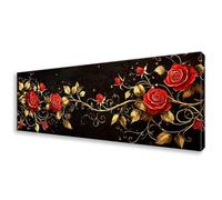 Flower Diamond Art Kits Adults Large Diamond Painting Kits for Beginners, 5D Rose Crystal Art Painting, DIY Full Drill Crystal Embroidery Cross Stitch for Home Decor 80x240cm/31.5x94.4 inch W0-944