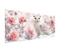 Flower Diamond Art Kits Adults Large Diamond Painting Owl, Square Full Drill Crystal Art Kits for Adults, 5D DIY Crystal Rhinestone Embroidery Cross Stitch Painting for Room Decor 75x30 cm Z0-311