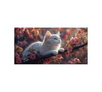 Flower Diamond Art Kits Adults with Diamond Art Accessories, 5D DIY Color Crystal Gem Crafts Kits for Kids, Cat Rhinestones Paint by Numbers on Canvas 12 x 24In, Wall Artwork for Room Decor 2509-6442