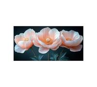 Flower Diamond Art Kits Adults with Diamond Art Accessories, 5D DIY Color Crystal Gem Crafts Kits for Kids, Plant Rhinestones Paint by Numbers on Canvas 56x28 in Wall Artwork for Room Decor 2509-10734
