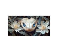 Flower Diamond Art Kits Adults with Diamond Art Accessories, 5D DIY Crystal Gem Crafts Kits for Kids, Snake Rhinestones Paint by Numbers on Canvas 32 x 16Inch, Wall Artwork for Room Decor 2509-6693