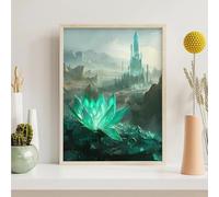 Flower Diamond Art Kits for Adults Architecture Diamond Painting Kits for Adults Kids, DIY Full Drill Round Sequin Art, Dimond Painting Crystal Craft for Home Wall Decor Gifts 28x38in PjY3300 M-Y