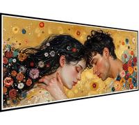 Flower Diamond Art Painting Couple Large Diamond Painting Kits for Adults 70x160cm, DIY Full Dril Gem Art Rhinestone Embroidery Pictures Arts and Crafts for Adults Beginners for Home Wall Decor 15-f5