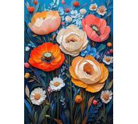 Flower Diamond Art Plant Diamond Painting Kits for Adults Beginner 5D DIY Full Square Drill Cross Stitch Kits for Adults Arts and Crafts for Bedroom Decor, Room Decor, Gifts 40x54 Inch -bby2507CP