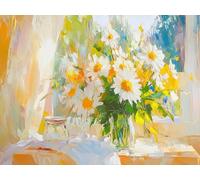 Flower Diamond Painting Abstract Diamond Art Kits Aldult, DIY Full Drill Crystal Art Painting by Number for Beginners, 5D Embroidery Arts Crafts Pictures for Office Room Home Wall Decor 8x12in h-916