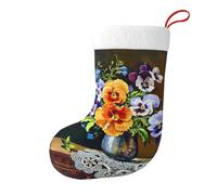 Flower Diamond Painting Christmas Stocking, Candy Gift Bags, Hanging Stocking Ornament, Christmas Decorations