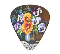 Flower Diamond Painting Guitar Plectrums Classical Triangle Bass Acoustic And Electric Guitar Plectrums For Guitarists 12 Pieces