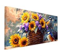 Flower Diamond Painting Kit for Adults, Large Diamond Art for Adults Bird Pattern with Square Full Drill, DIY Crystal Art Paintings Embroidery Kits for Home Wall Decor, Gifts for Women 180x80cm B-97