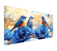 Flower Diamond Painting Kit for Adults, Large Diamond Art for Adults Bird Pattern with Square Full Drill, DIY Crystal Art Paintings Embroidery Kits for Home Wall Decor, Gifts for Women 180x80cm W-81