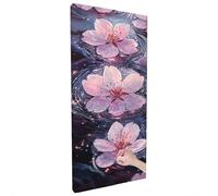 Flower Diamond Painting Kit for Beginners, Large Diamond Arts and Crafts for Adults 100x40cm, 5D DIY Crystal Art Cherry Blossoms, Gem Art and Hobbies for Adults Women, Christmas Decorations B-70