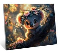 Flower Diamond Painting Kits for Adults, Koala Diamond Art for Kids, 5D Crystal Art Rhinestone Embroidery Canvas Painting, DIY Full Drill Arts and Crafts Pictures for Home Wall Decor 8x12inch H-6622