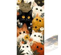 Flower Diamond Painting Kits for Adults Large Full Drill Cat Diamond Art with Accessories, DIY 5D Gem Crystal Art Craft for Beginners Kids Embroidery for Home Wall Decor & Women Gifts, 30x60cm 2Z-990